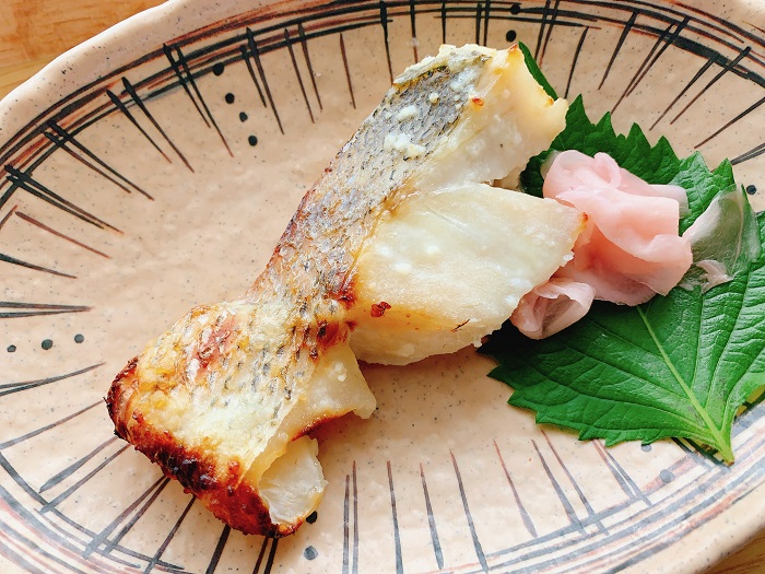 【昼食】スズキの塩麹焼き