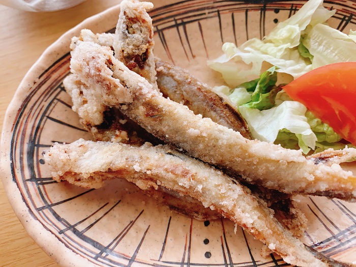 【昼食】ししゃもの竜田揚げ