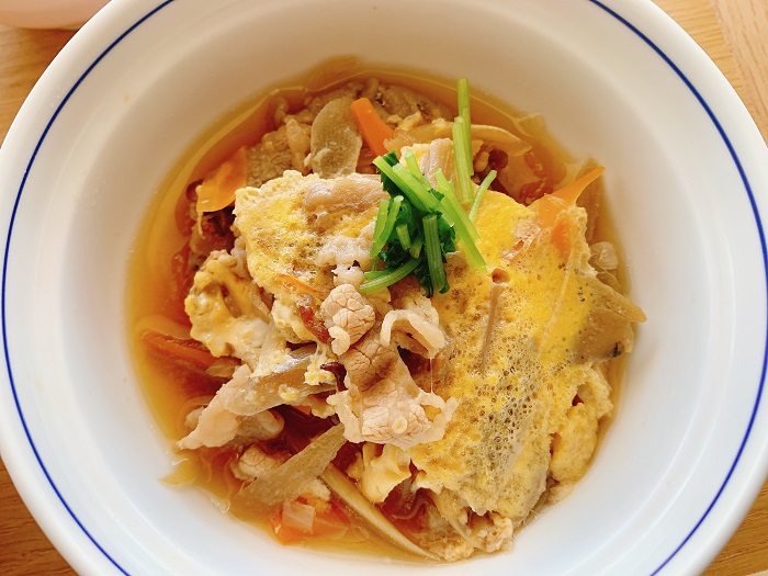 【昼食】牛肉の柳川風