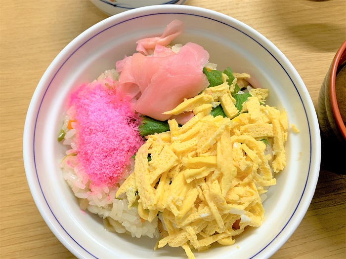 【昼食】アナゴの散らし寿司