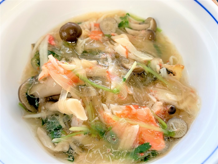 【昼食】白身魚のカニあんかけ
