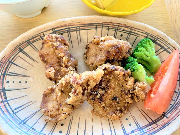 【昼食】豚ヒレ竜田揚げ