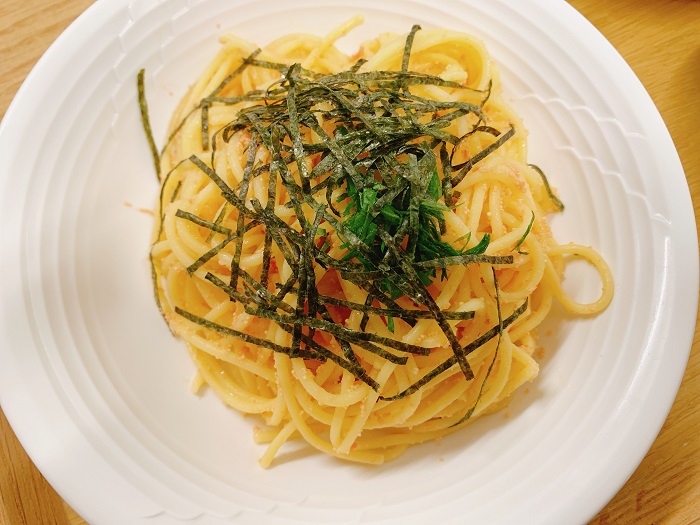 【昼食】明太子パスタ