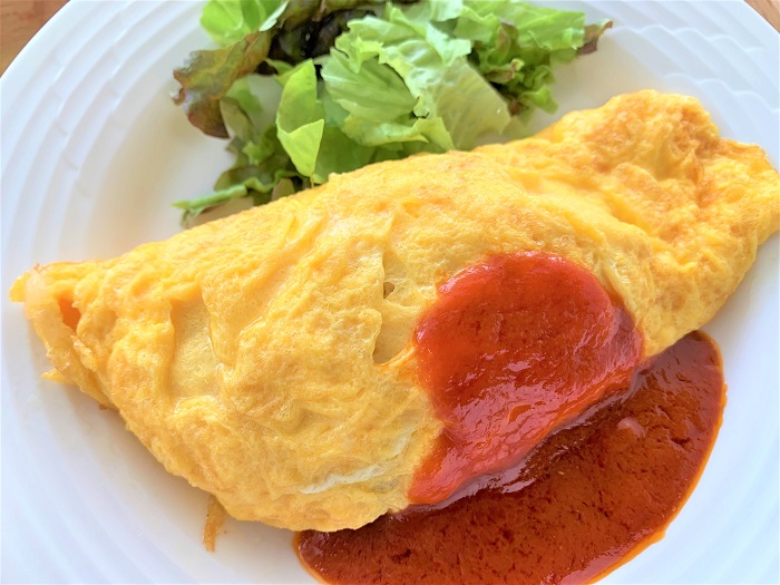 【昼食】野菜入りオムレツ