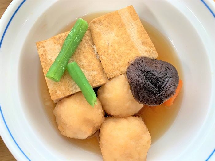 【昼食】エビ団子と豆腐の煮物