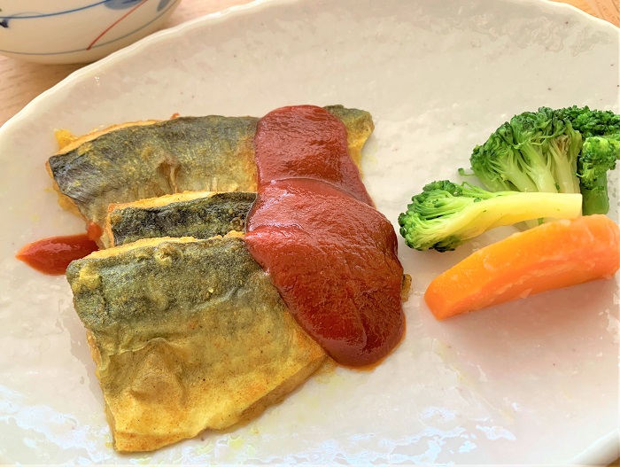 【昼食】アジのソテー～カレー風味～