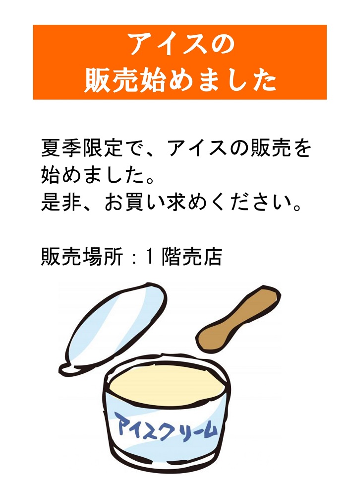 アイス始めました！