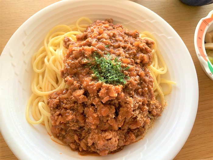 【昼食】スパゲッティミートソース
