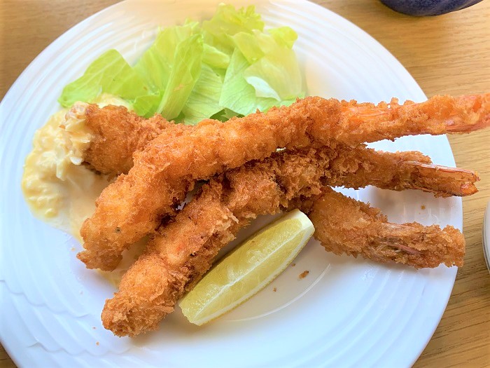 【夕食】エビフライ