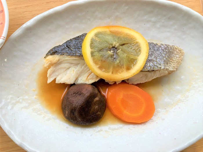 【昼食】白身魚のレモン蒸し