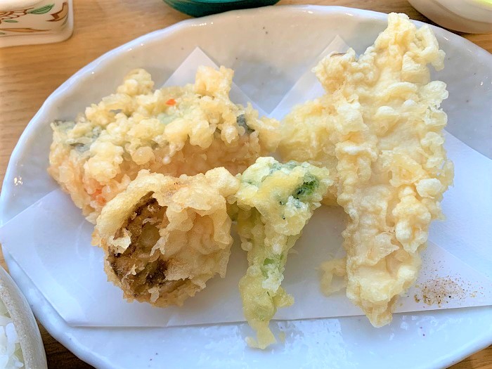 【夕食】旬の天ぷら盛合せ