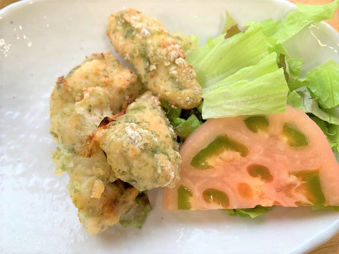 【昼食】ささ身の磯辺焼き