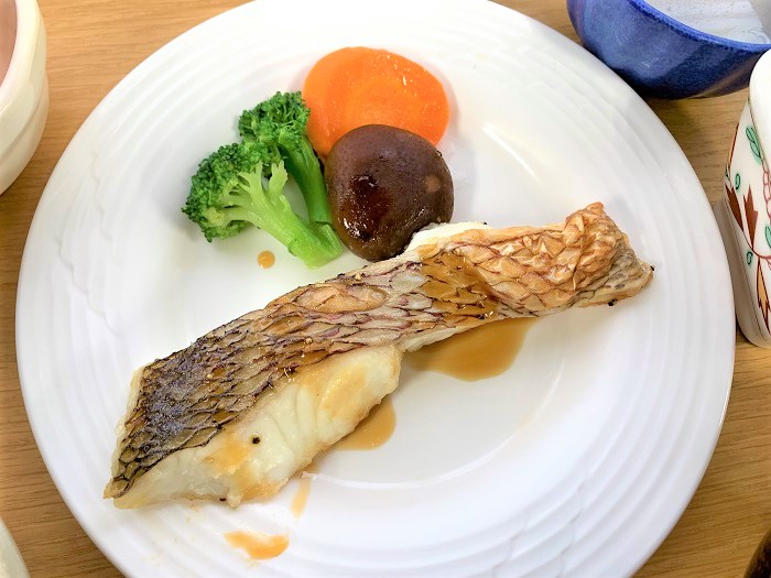 【夕食】白身魚のステーキ