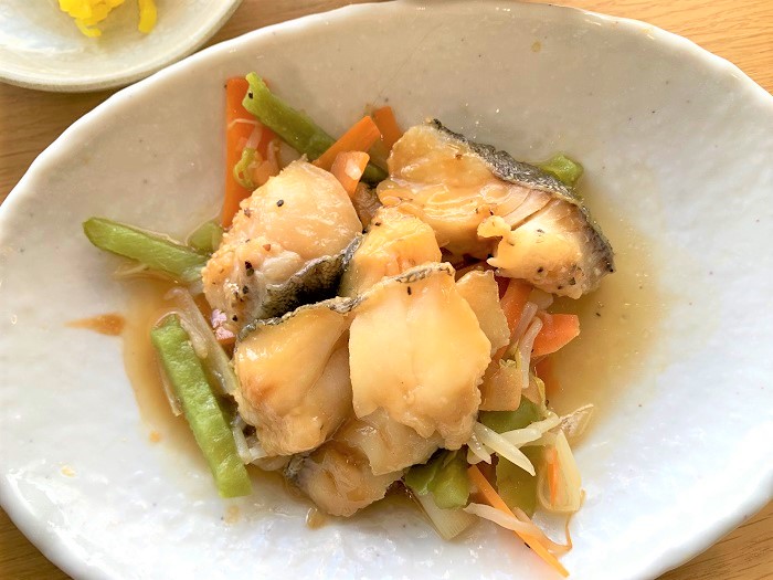 【昼食】タラの中華風炒め