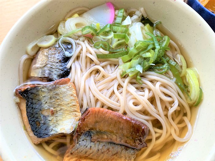 【昼食】にしんそば	
