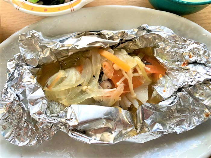 【夕食】タラのホイル焼き	

