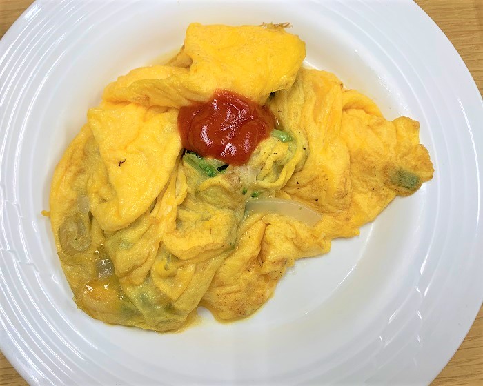 【昼食】夏野菜のオープンオムレツ