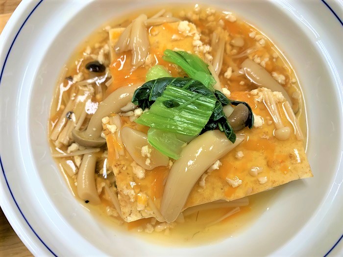 【昼食】豆腐のきのこあんかけ