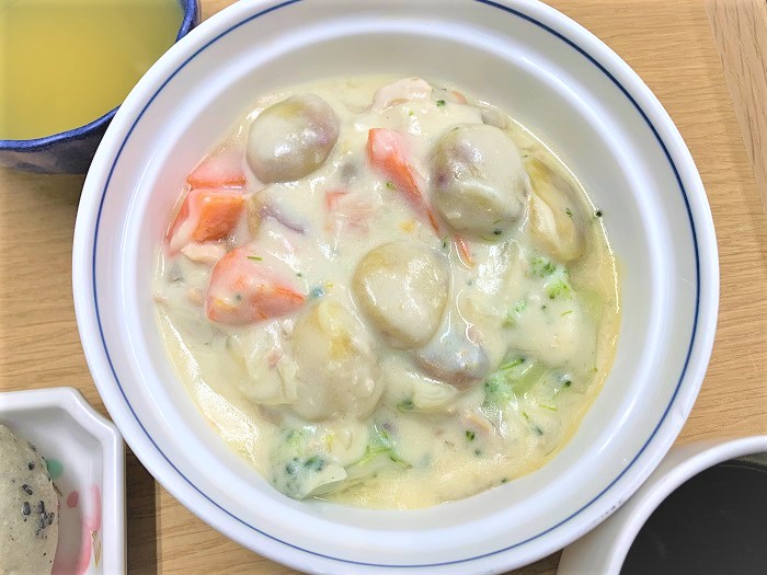 【昼食】栗のクリームシチュー	
