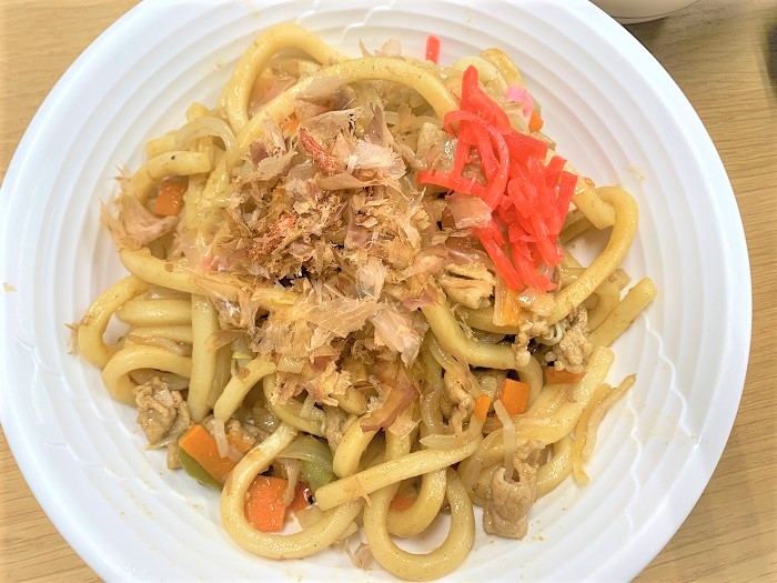 【昼食】焼きうどん	
