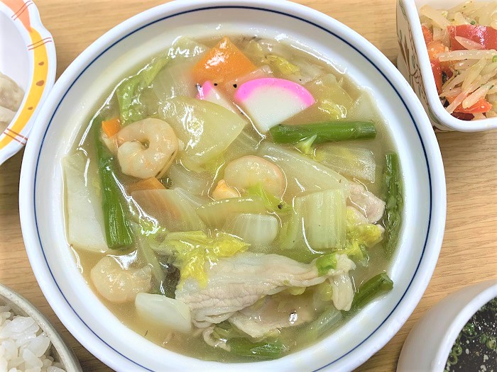 【昼食】八宝菜	
