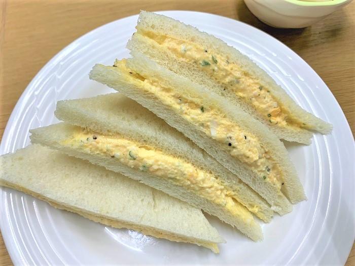 【昼食】玉子サンドイッチ	
