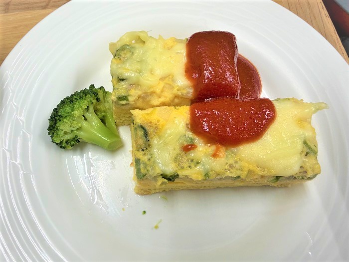 【昼食】夏野菜のオープンオムレツ