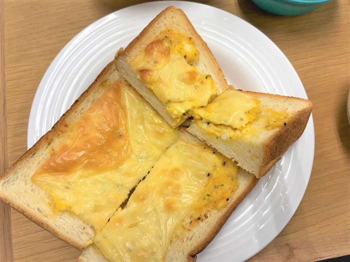 【昼食】玉子チーズトースト