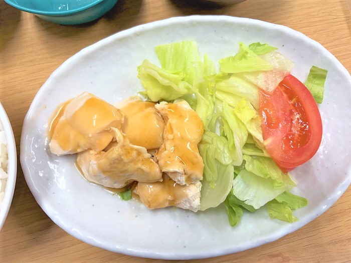 【昼食】鶏ささみの照り焼き