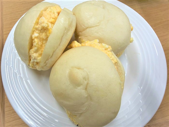 【昼食】白パンの玉子サンド