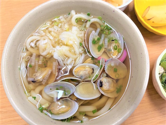 【昼食】アサリうどん