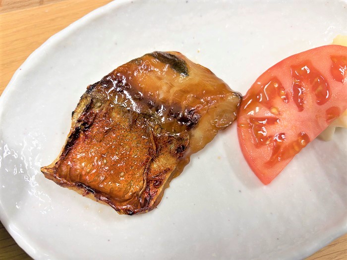 【昼食】アジの照り焼き