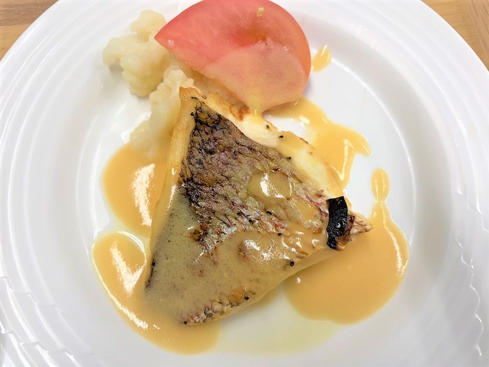 【昼食】白身魚の和風ステーキ