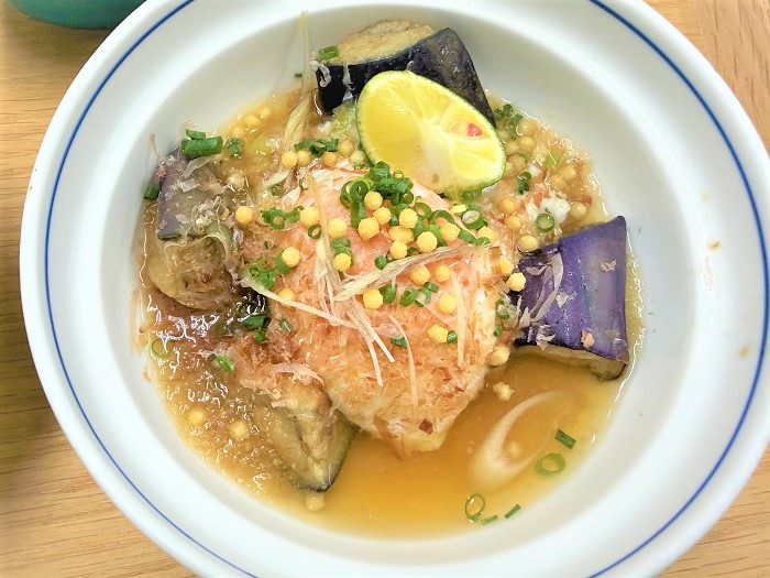 【昼食】おろし茄子と卵の冷やし鉢	
