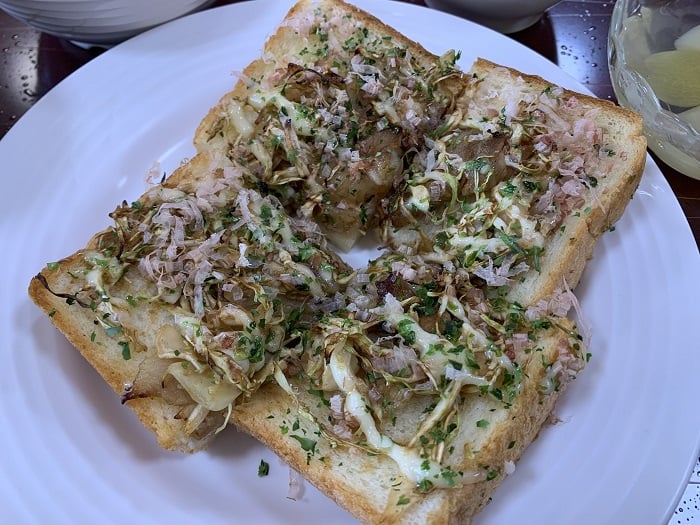 【昼食】お好み焼き風トースト