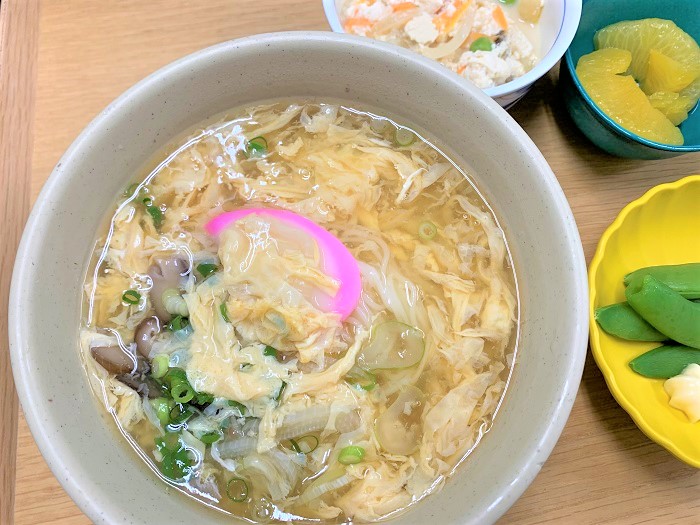 【昼食】玉子あんかけにゅうめん
