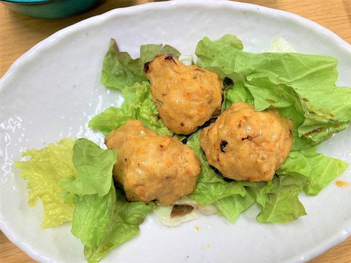 【昼食】鶏つくね焼き