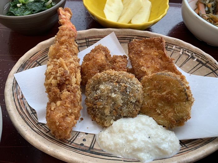 【夕食】フライの盛り合わせ