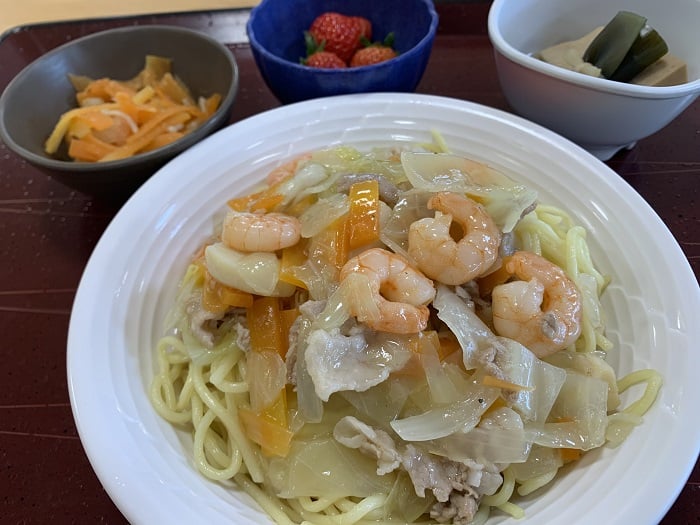 【昼食】海鮮あんかけ焼きそば