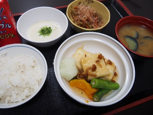 【昼食】揚げ出し豆腐きのこあん
