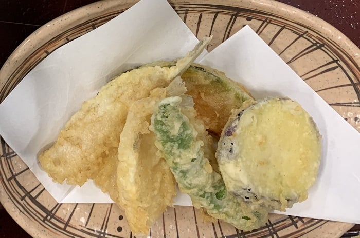 【夕食】キスと夏野菜の天ぷら