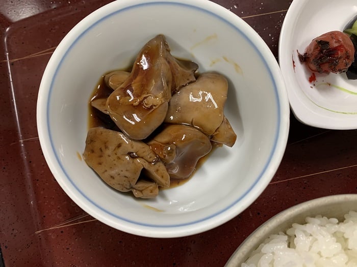 【朝食】鶏レバー煮