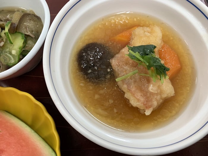 【夕食】アカウオの揚げおろし煮