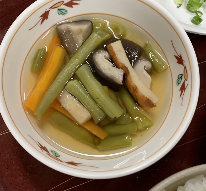 【朝食】いんげんの煮浸し