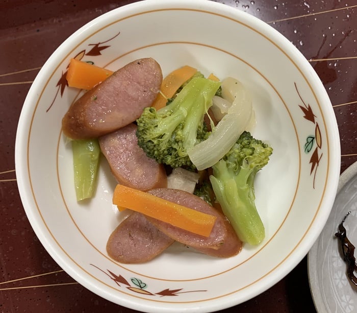 【朝食】ウインナーの炒め物