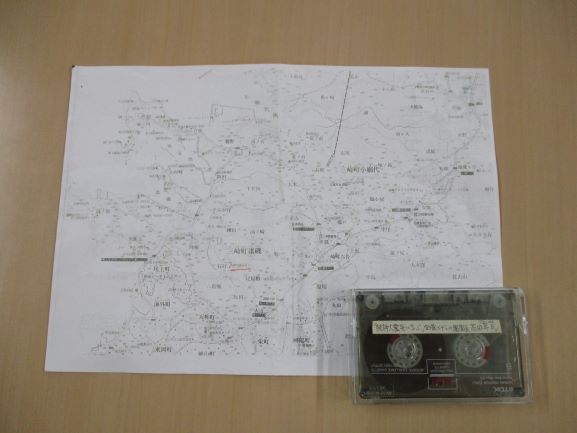 きれいに録音されていました。当園近くの関東大震災で隆起した場所の地図もくださいました。