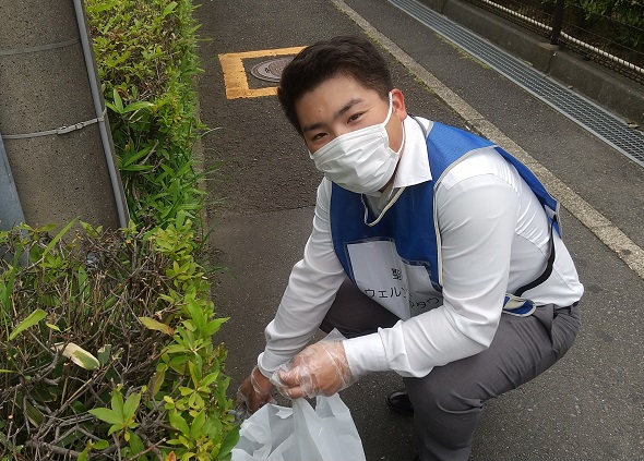 朝から汗水流しています♪