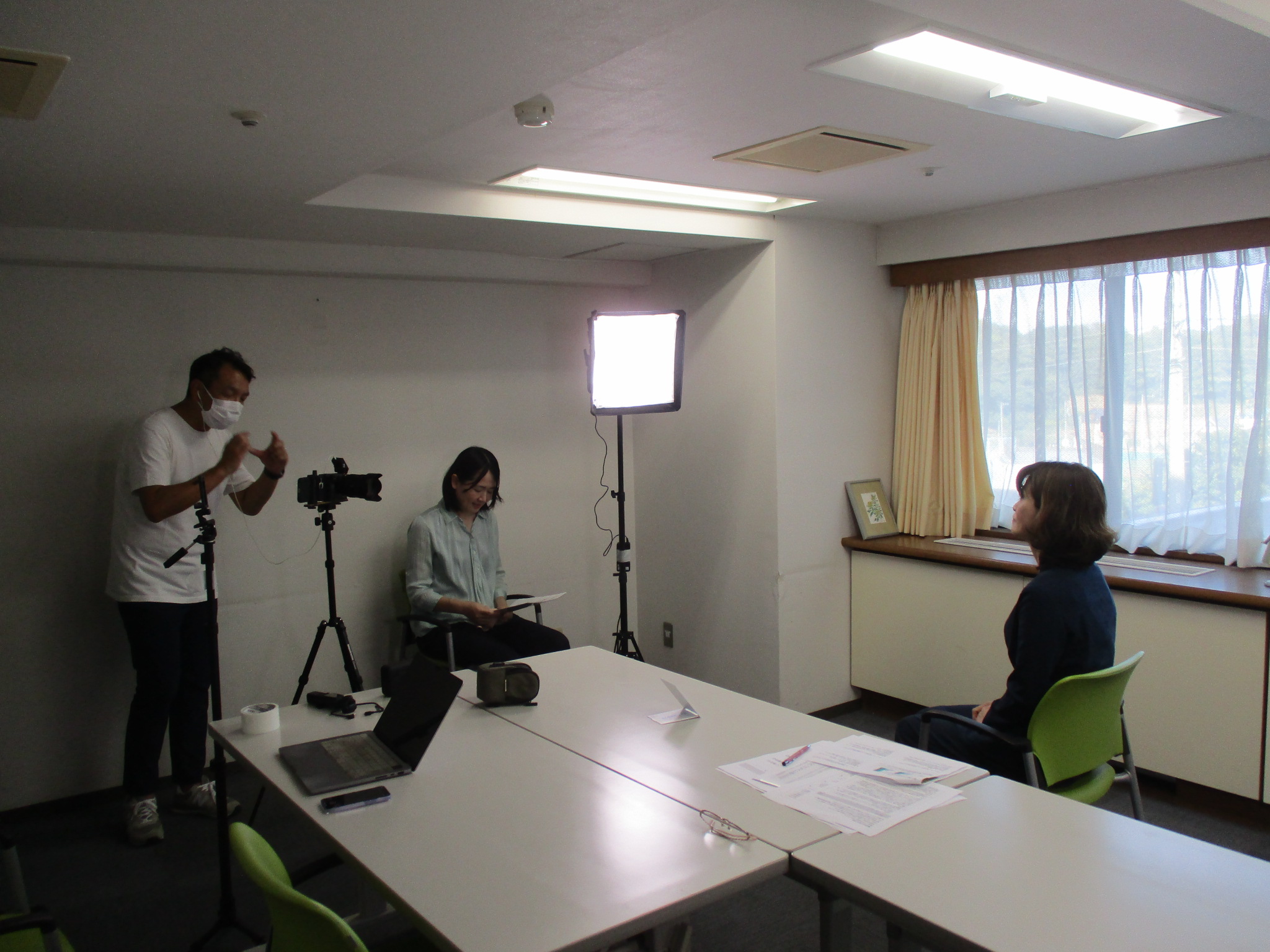 当園園長へのインタビューも行われました。