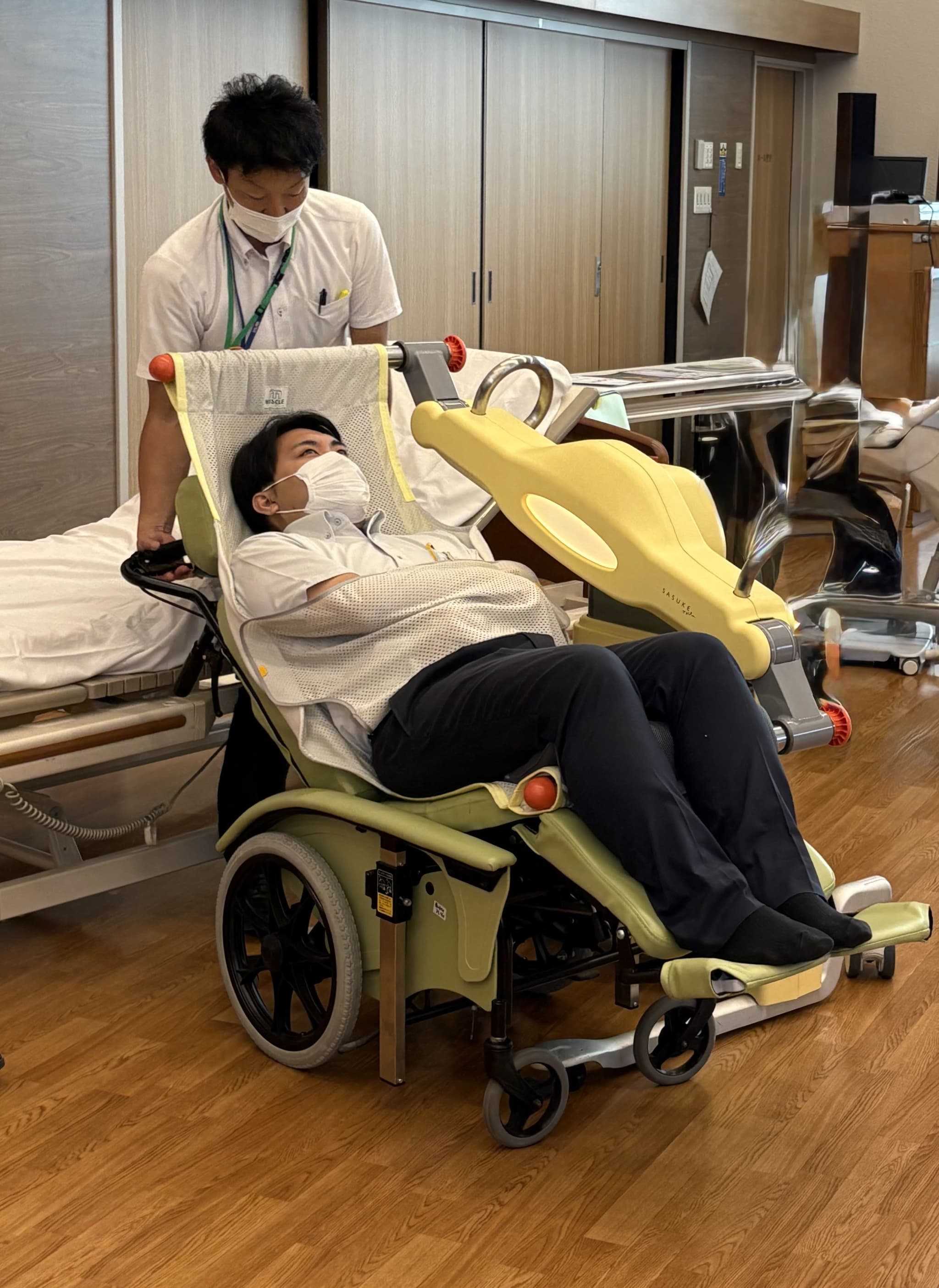 車椅子にも楽々移乗できました