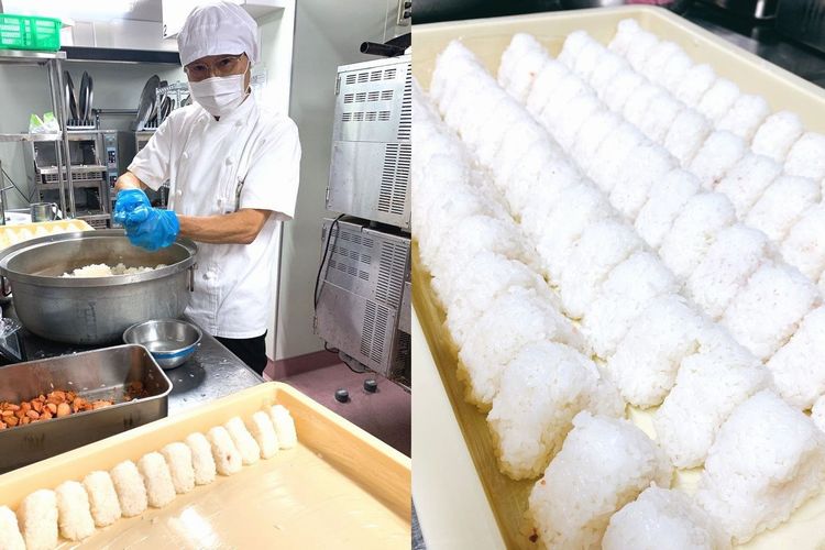 新米の香りと共に心をこめておむすびを握ります
